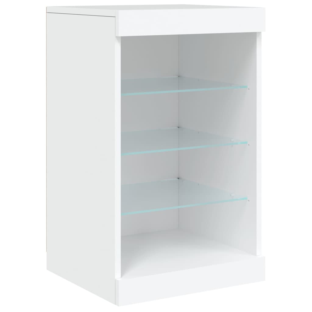 Sideboard mit LED-Leuchten Weiß 162 x 37 x 67 cm