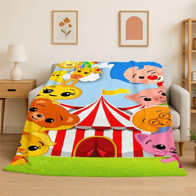 Coperta Morbida in Flanella Plim Plim Cartone Animato, Coperta Accogliente per Letto, Divano, Poltrona, Camera da Letto, Soggiorno, Viaggio, Picnic, Campeggio