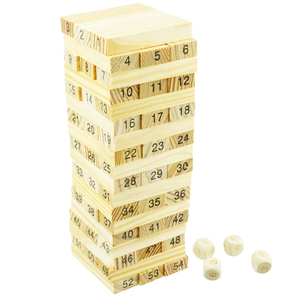 Wooden Blocks Puzzle Game Jenga 48 Pcs.