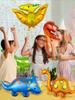 5pcs Dinosaur Foil Balloons, Jurassic Velociraptor Giraffe Animal Theme Birthday Anniversary Party Decoration