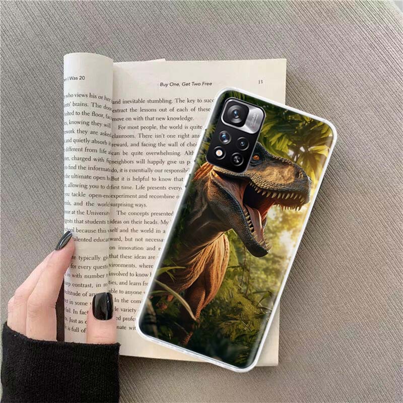 Dinosaurs Prehistoric Animals Phone Case For Redmi Note 13 12 Pro Plus 14 15 Pro 5G 11 11T 11E 11S 10 Pro 10S 9 9S Cover Cell Cl