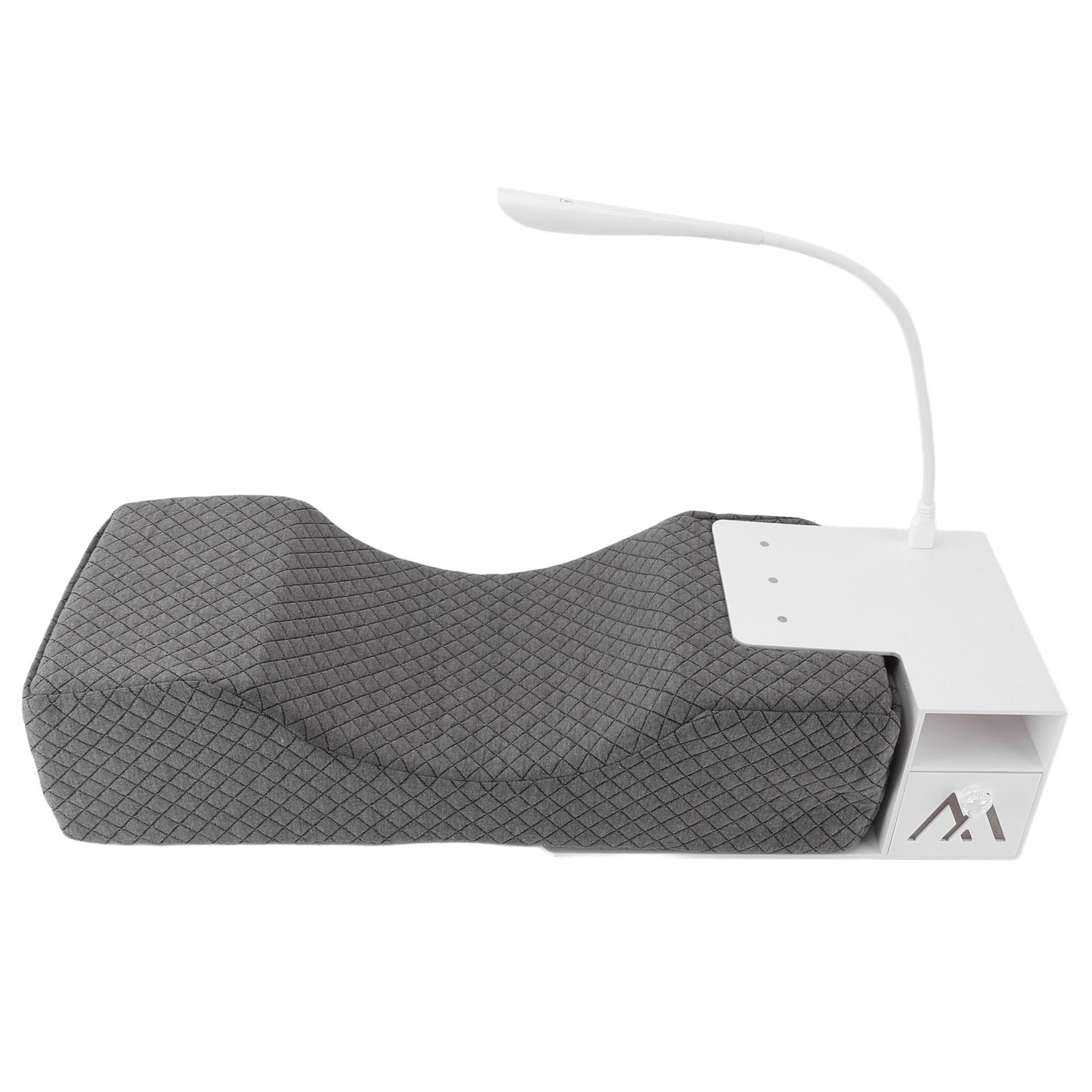 

Eyelash Extension Memory Foam Pillow with Shelf Organizer Stand Lighting Ergonomic Lash Extension Grafting Pillow
