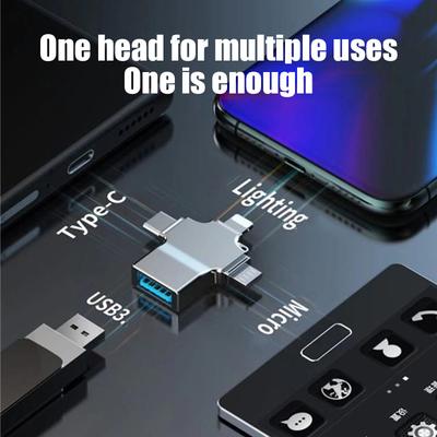 4 in 1 Speicher Micro SD Kartenleser für iPhone iPad Android Mac PC Kamera Typ C Lightning USB C Android Leser Tragbarer Leser
