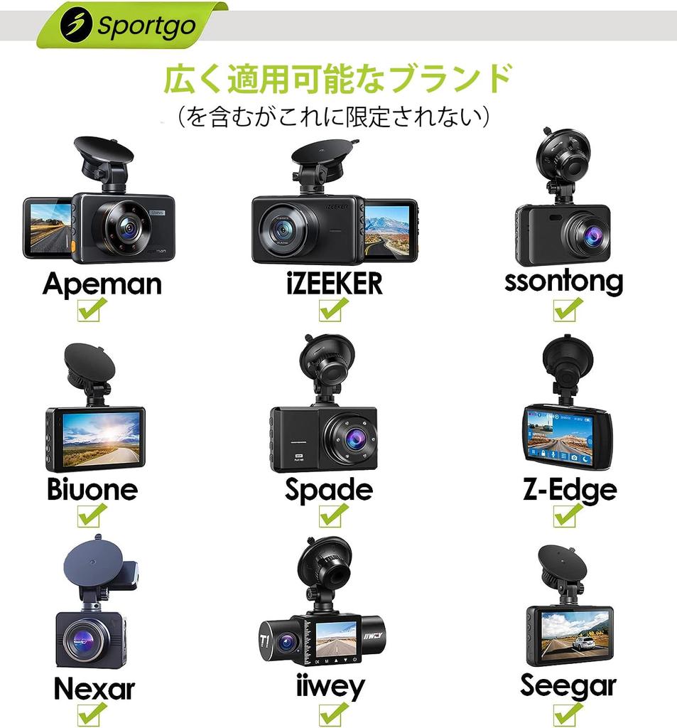 iSportgo Genuine S504 Dash Cam Suction Cup Mount [5th Generation] 360 Degree Rotation Suction
