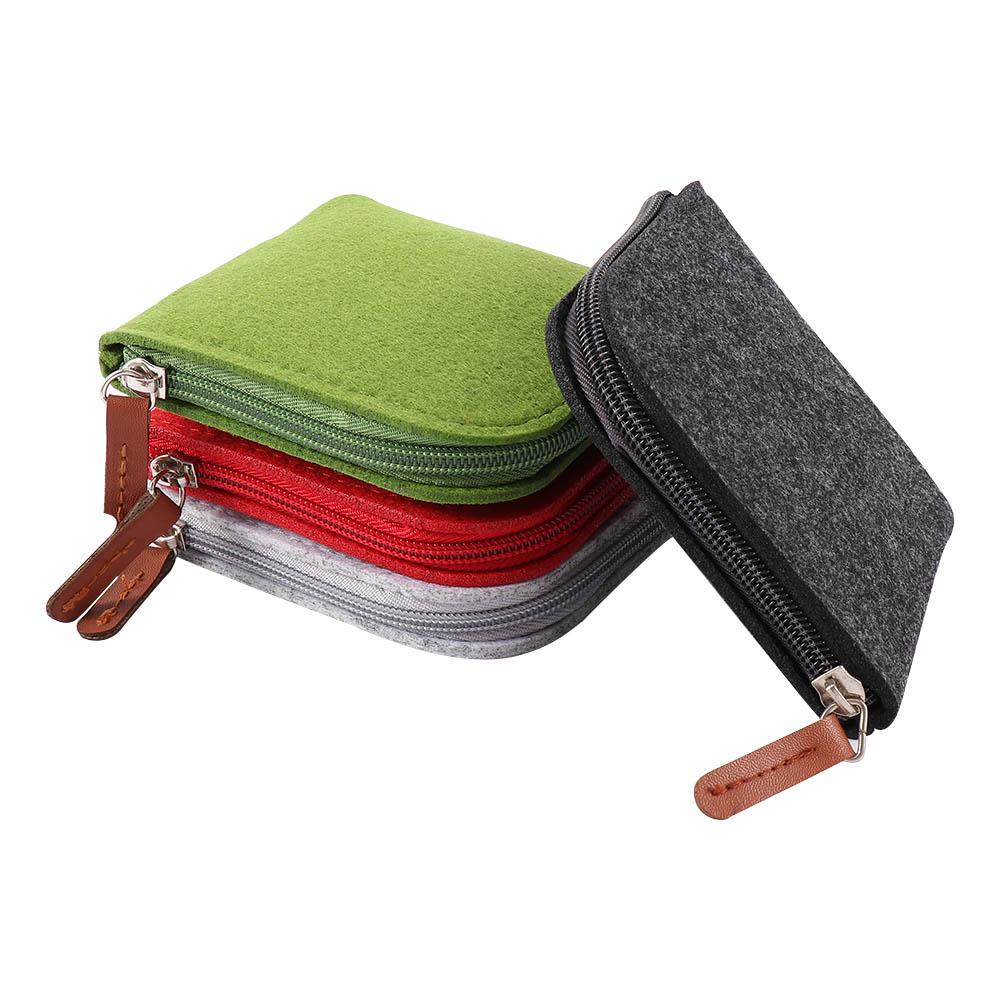 Quality Felt Storage Wallets Wallet Card Holder Pouch Money Bag Coin Purse Key Bag Change Purse