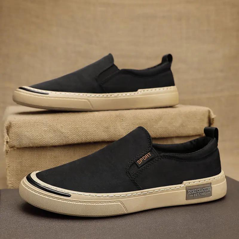 Canvas Vulkanisierte Schuhe für Herren Lässige Slipper Sneaker Mann Klassisch Original Größe 44 Neu In 40 Koreanischer Stil Und Günstig Elegant