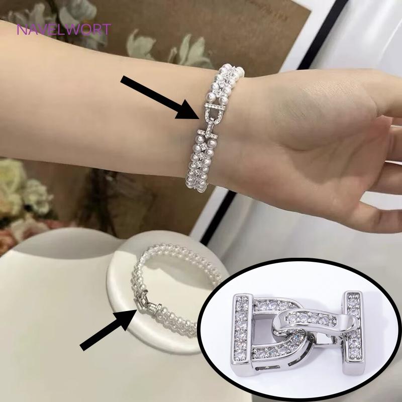 18K Gold Plated Brass Jewelry Clasps For Bracelets Making,With Zircon Connector Clasp,Locks For Jewelry,DIY Necklace Accessories