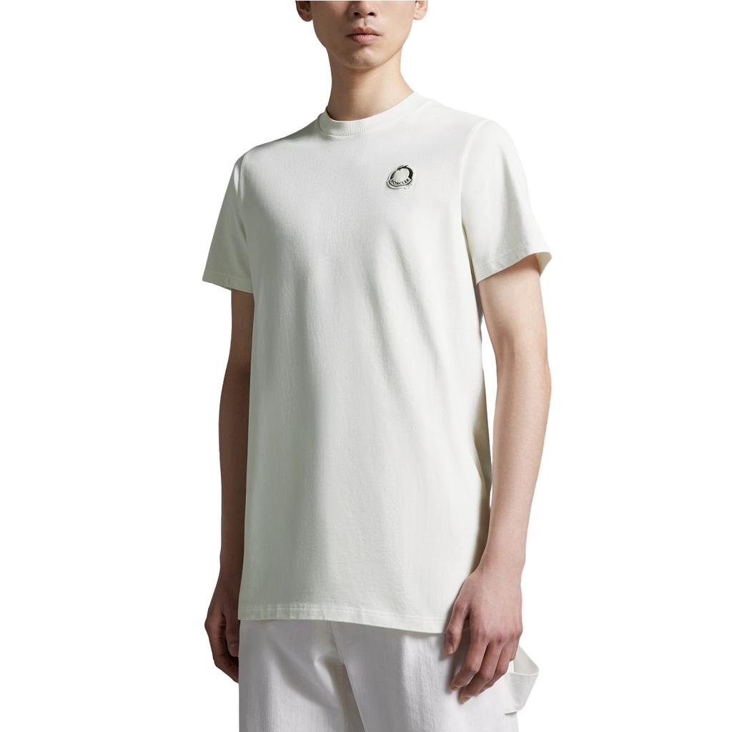 Moncler SS24 Year Of The Dragon Series Logo Patch Solid Color Crew Neck Short Sleeve T-Shirt Men T-Shirts White J10918C0005483927034