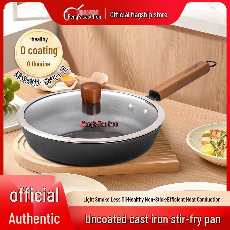 Fengshi 26cm Cast Iron Skillet with Lid
