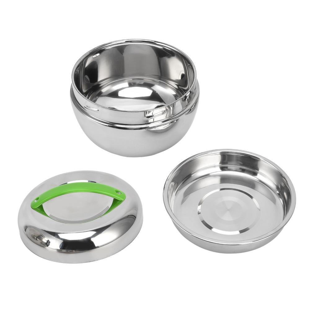Silver Stainless Steel Food Container 0.8L/1L Thermal Food Container  For Office