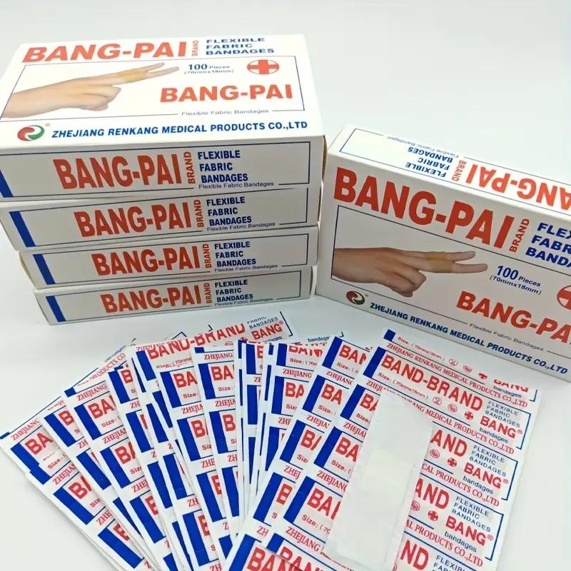 

100 шт. для дышащей водонепроницаемой защитной повязки, удобная гибкая тканевая клейкая повязка, необходимая для дома и на улице