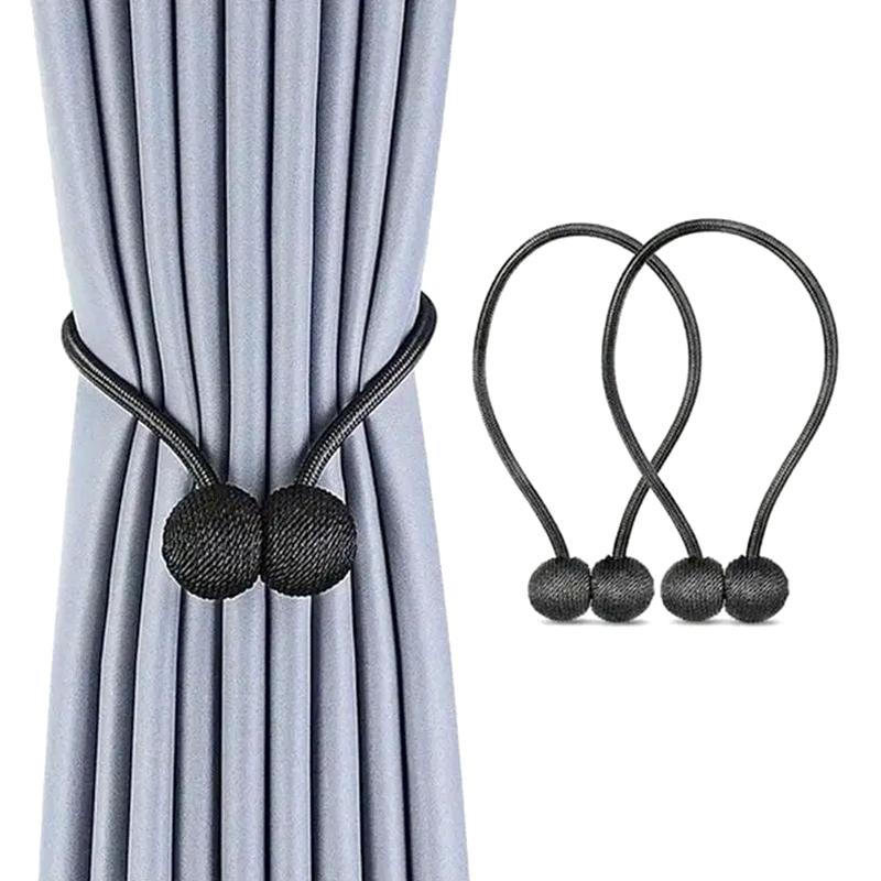 2Pcs Curtain Tiebacks Creative Curtain Buckle Modern Curtains Accessories Free Mounting Magnetic Room Decor Curtain Binding
