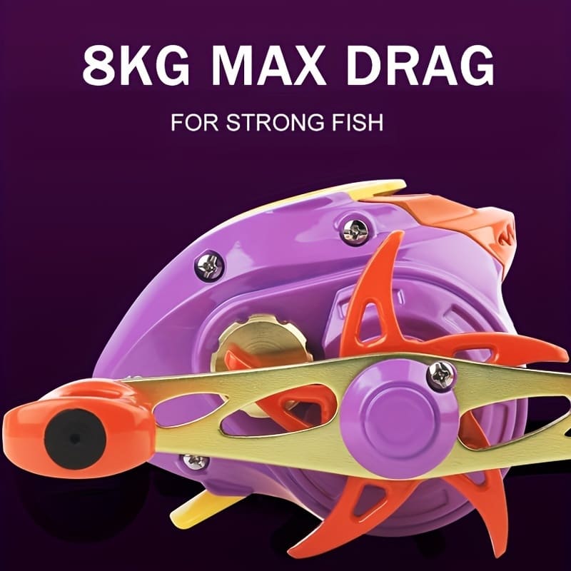 High Quality Long Casting Performance High Speed Gear Ratio Magnetic Brake System Two-handed Design Suitable for Freshwater and Saltwater Fishing