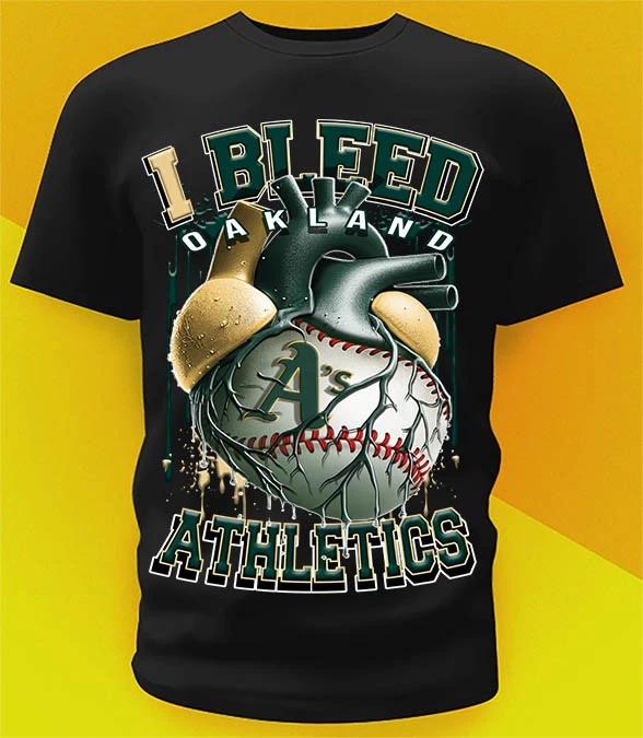 Oakland Athletics Bleed Shirt Sizes!! Youth-6XL M