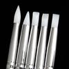 5Pcs Soft Silicone Nail Art Design Pen Brush Carving Sculpture UV Gel Beautify Nails DIY Tools