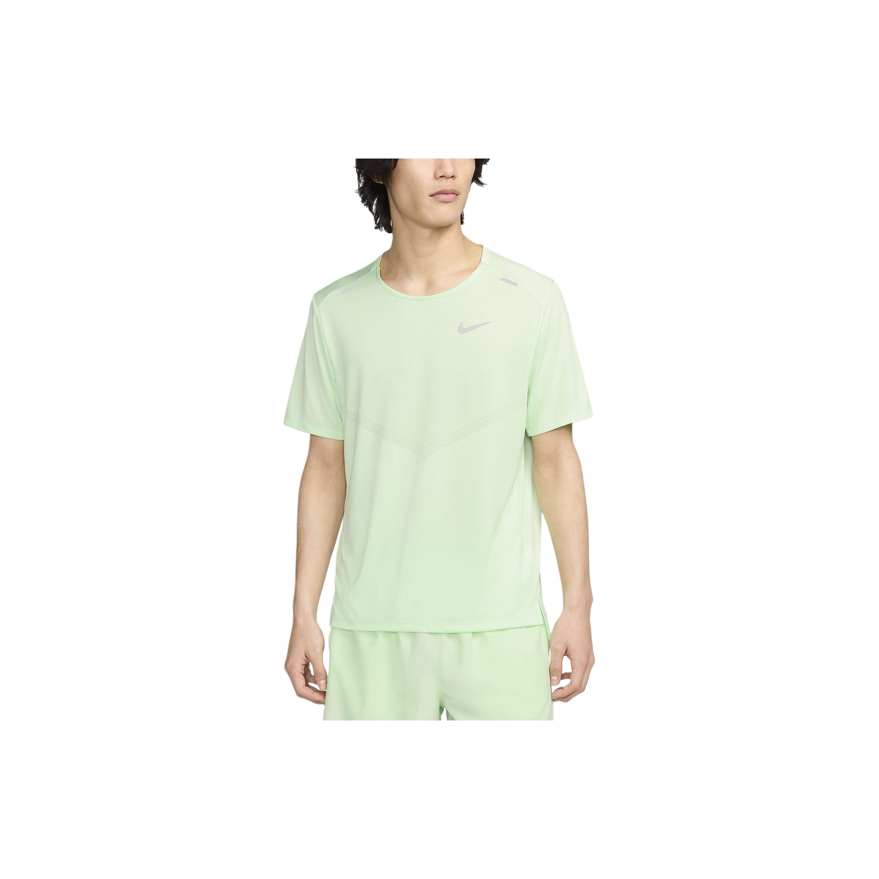Nike Dri-FIT Rise 365 Running T-Shirt Asia Sizing Light Green Men s CZ9185-376 XL