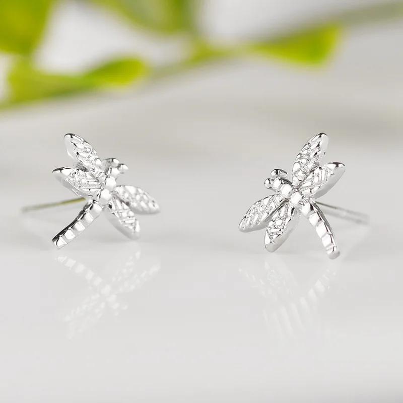 100% 925 Massiv Echtsilber Piercing Herz Krone Liebe Biene Ohrstecker Für Frauen Mädchen Brincos pendientes Brincos