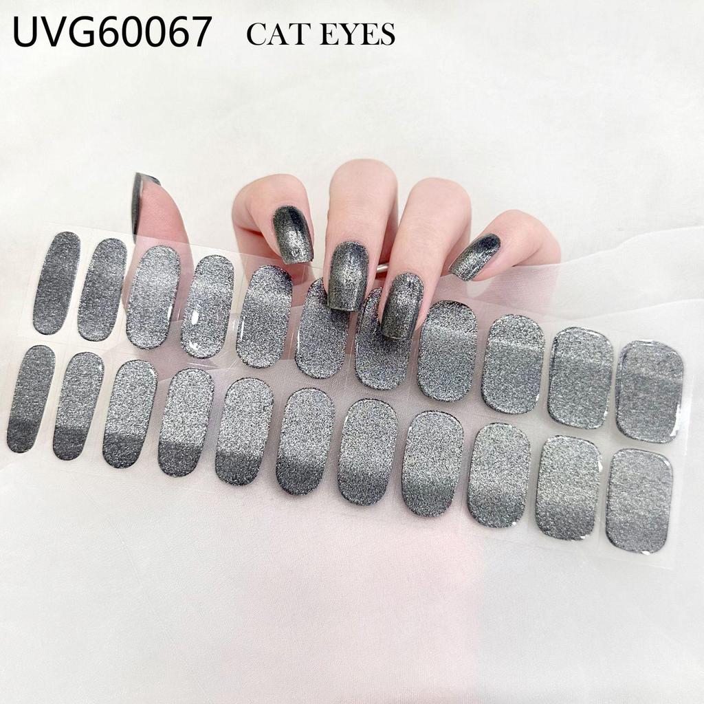 Transparent Nude UV Gel Nail Art Stickers: Semi-Cured, Semi-Baked Manicure Sheets