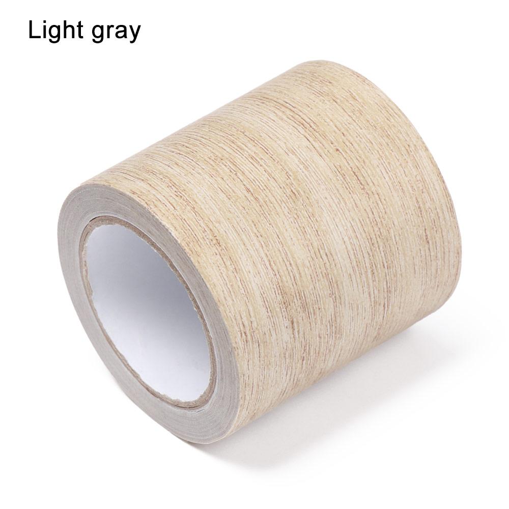 5M/Roll Furniture Adhensive Duct Tape Realistic Wood Grain Repair Renovation Skirting Line Floor Sticker Home Decor Accessories