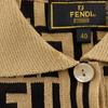 Fendi Zucca Polo tričko pletené Hnedá bavlna Dámske Použité