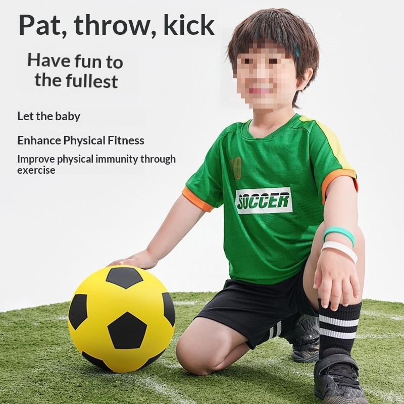 1Pc 3 Colors High-Elastic Indoor Silent Football PU Foam Practice Ball Comes With A Net Bag For Home Use And Skill Development