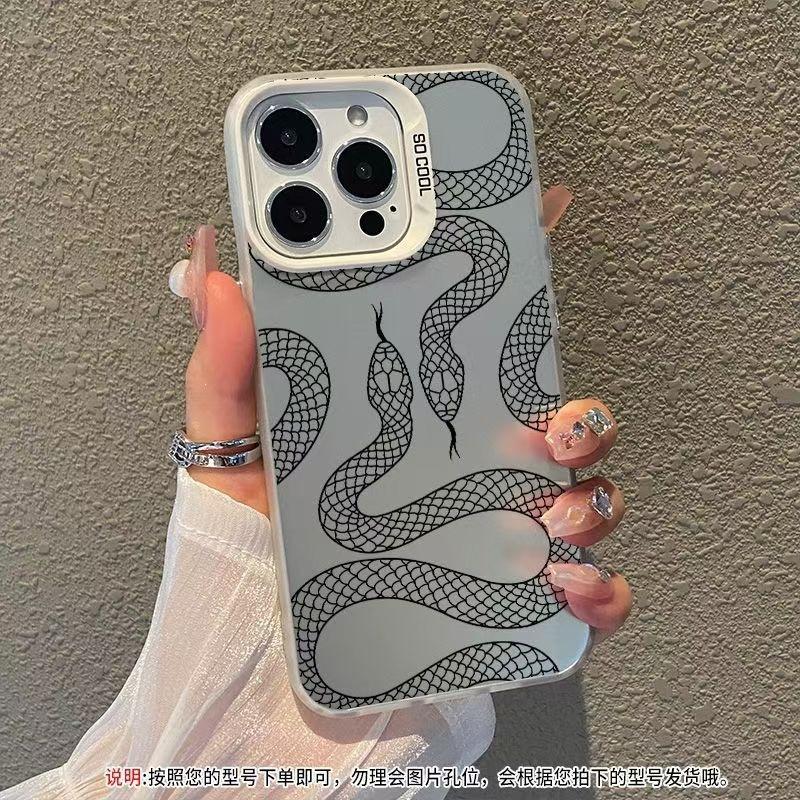 The Year of the Snake is limited to Apple 11 mobile phone case, the new iPhone16promax Diablo 15 Black King Snake 14.