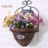 2 Pcs Artificial Daisies Bunch Weatherproof Fake Plants Faux Greenery Artificial Daisies for Indoor Outside Garden Porch Wedding Decor