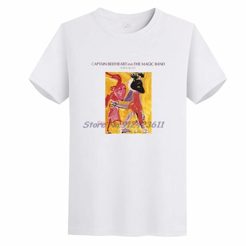 

Captain Beefheart Shiny Beast 70s Blues Rock Fashion Graphic T Shirts Cotton Short Sleeve T Shirt Summer Mens Print T Shirt 4XL