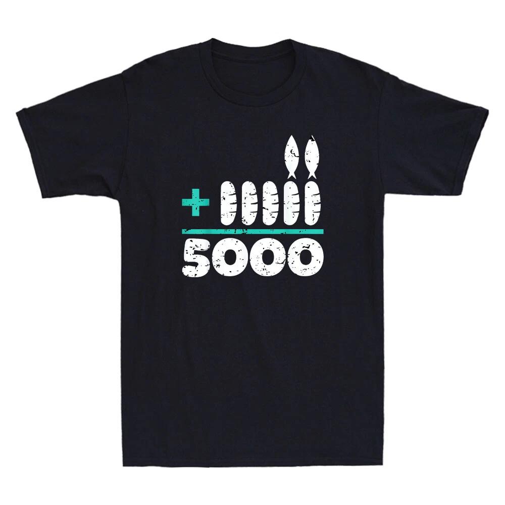 Jesus 2 Fishes 5 Breads 5000 Chosen Against The Current Funny Meme Men s T-Shirt S
