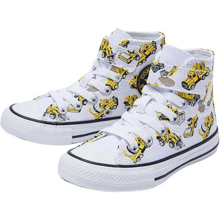 Converse Chuck Taylor All Star Comfortable Versatile Anti-Kick Shock-Absorbing High-Top Canvas Shoes Kids sneaker White A10766C