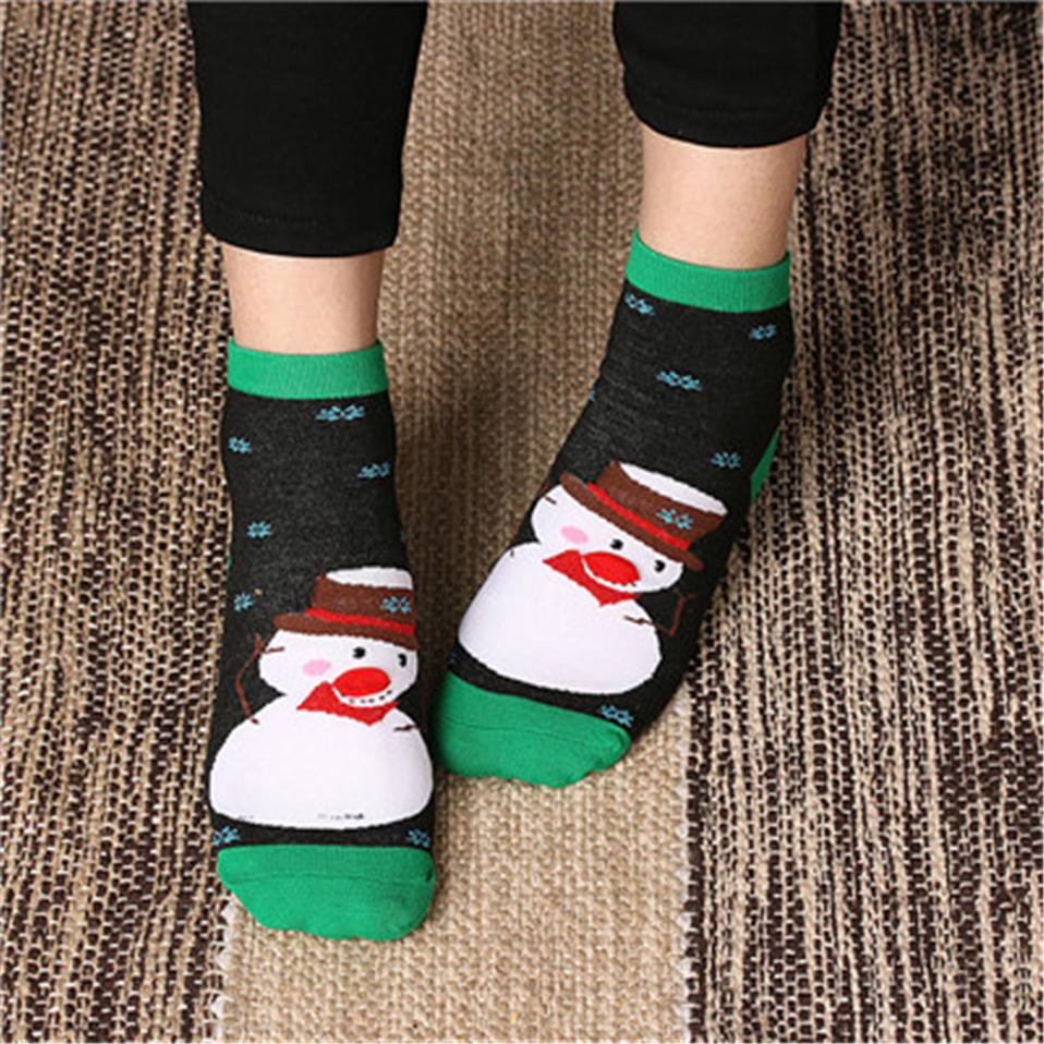Skarpety damskie Zimowe skarpety świąteczne Bawełniane ciepłe Meias Kobiecy nadruk Cartoon Casual Sokken Funny Sock