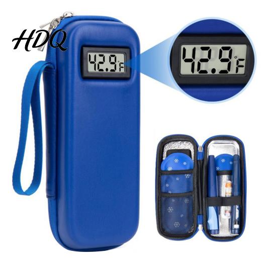 Insulin Cooler With Ice Packs Refrigerator with Digital Temperature Display Portable 2 Long-Lasting for Controlled Medication 8-12 Hours Cooling TSA