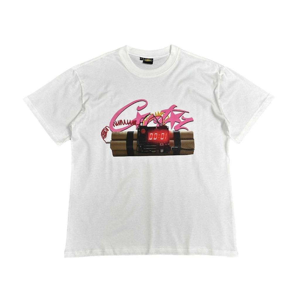 Camiseta de Manga Corta Retro Hip Hop Americano Street BeatStreet Estampada Algodón Cuello Redondo Camiseta de Verano para Parejas