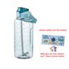 2 Liters Plastic Kettle Large Portable Travel Water Bottle With Straw Sports Fitness Cup Portable Drink Bottle With Sticker