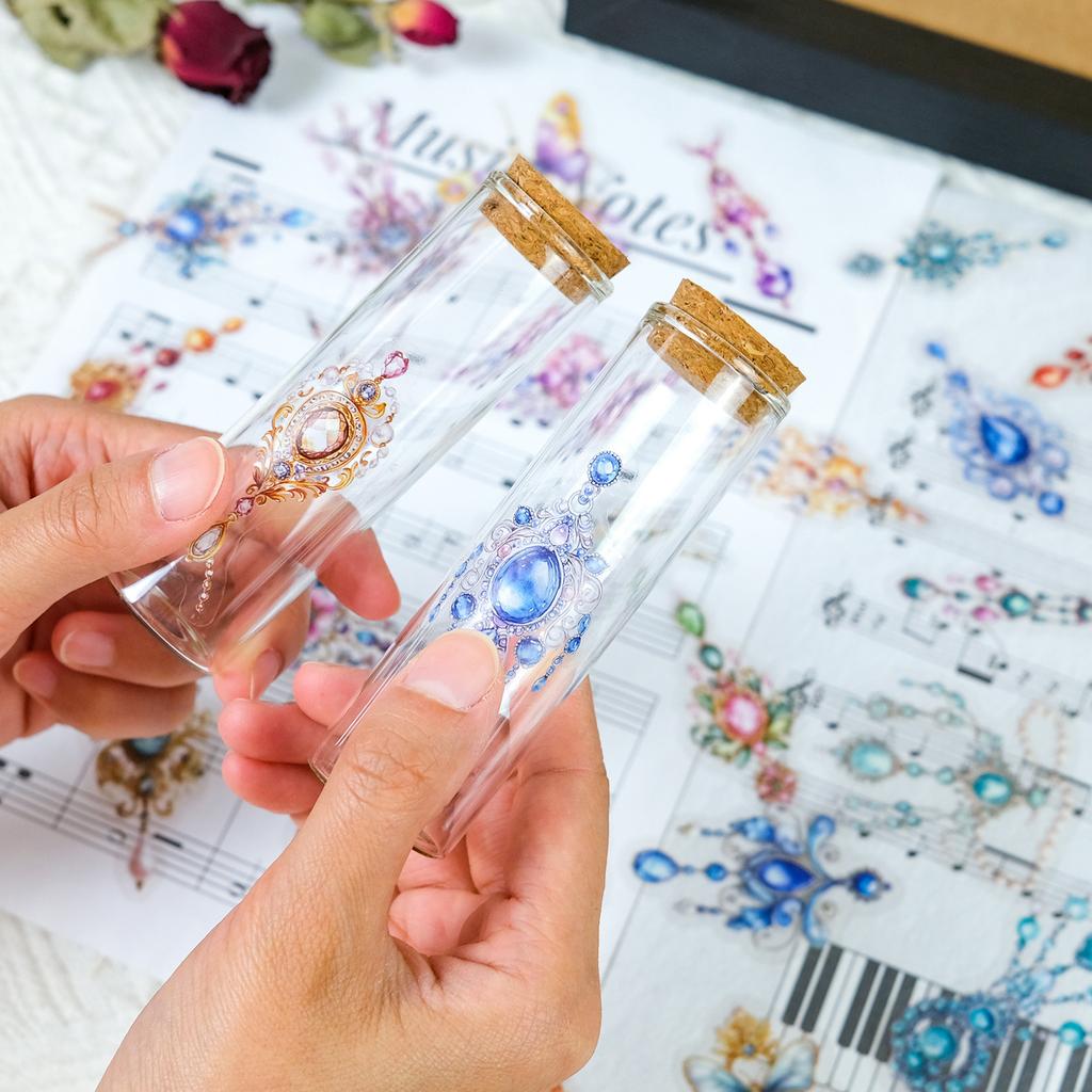 50 Bunte Schmuck PET Aufkleber Europäischer Stil Handbuch Dekoration Retro DIY Handbuch Dekorationsmaterial Aufkleber