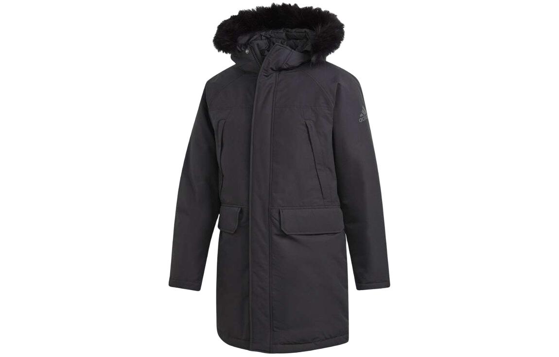 Adidas Parka Coats Men s Black Hooded Moderate GF0083 M
