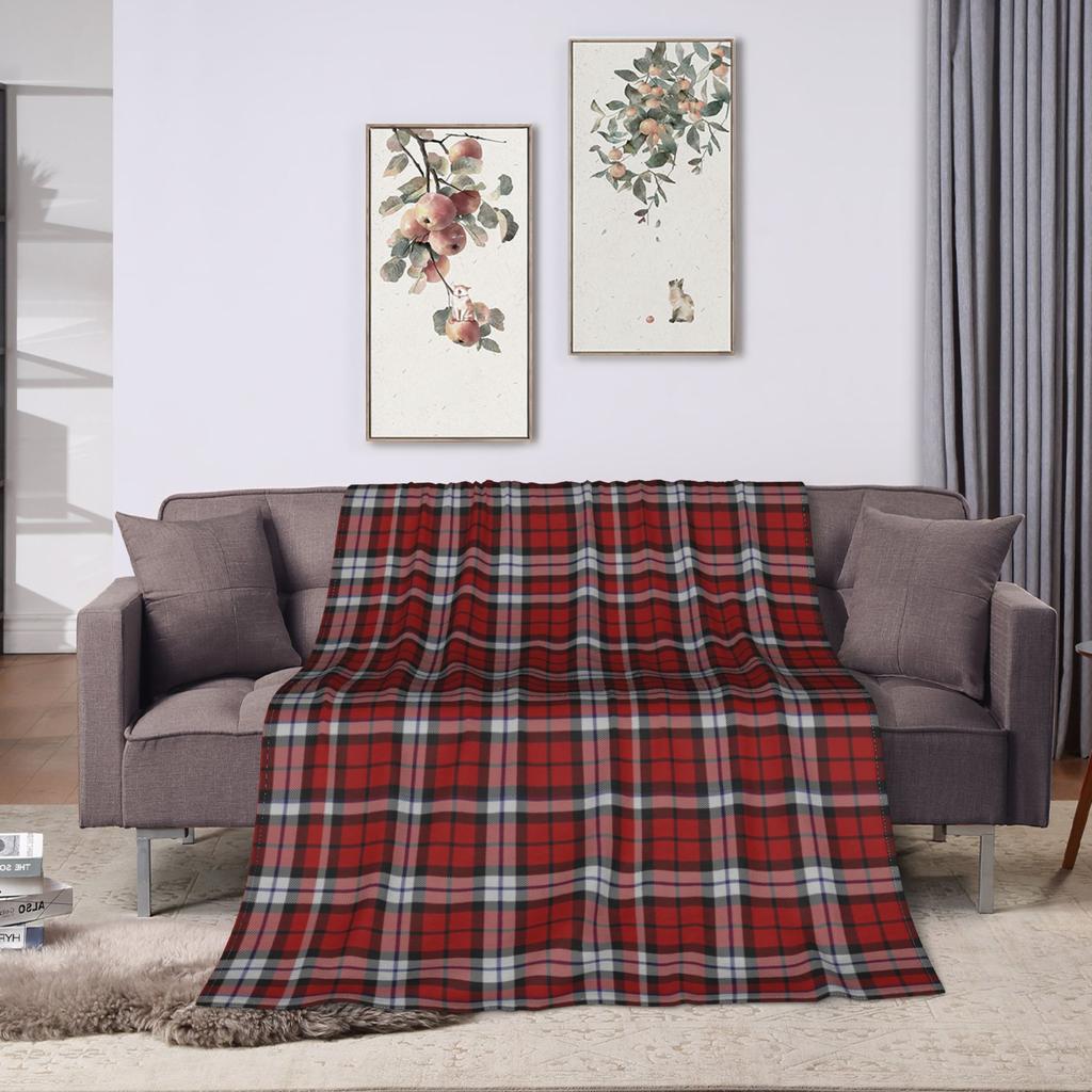 Christmas Brodie Dress Tartan Plaid Blanket Flannel Summer   Multifunction Soft Throw Blankets for Bedding Car Bedspread