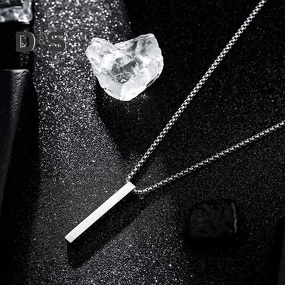 Men Necklace Stainless Steel Solid Color Chain Lightweight Male Pendant Gift