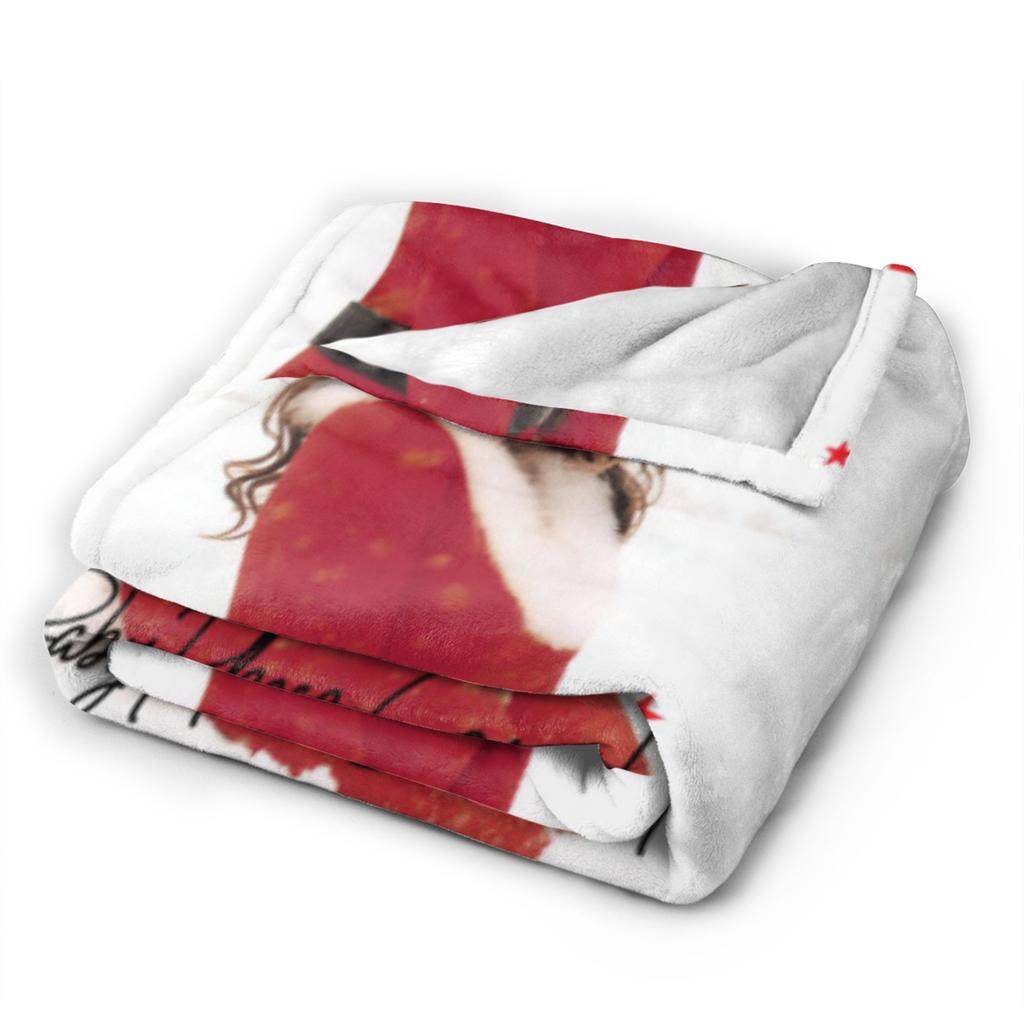 Mariah Carey Christmas Super Warm Blanket Camping Plush Throw Blanket Funny Home Decor Flannel Bedspread Sofa Bed Cover