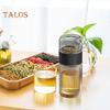 Tee-Ei-Flasche aus Glas, auslaufsicherer Teebereiter mit Netzfilter, Verbrühungsschutz, 3-in-1-Flasche zum Aufbrühen von losen Teeblättern, Geschenk für Teeliebhaber