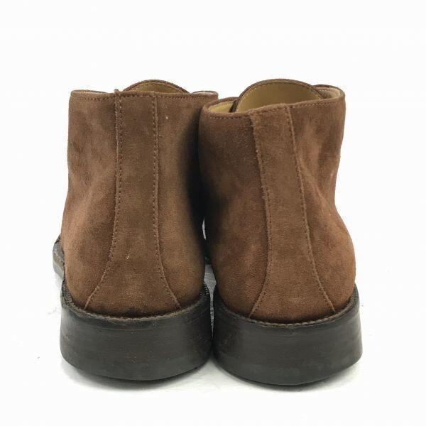 GIANCARLO MORELLI Premium Suede Leather Mackay Construction Chukka Boots [43 / 27.528.0 / Brown](USED)