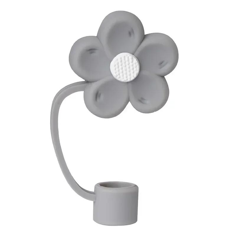 2026 New Flower Silicone Straw Covers for Stanley Cup 40oz 10mm Tumbler Cups Splash Proof Straw Toppers Kawaii