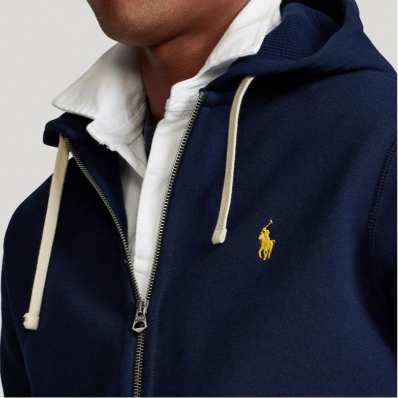 Polo Ralph Lauren Fleece Full Zip Hoodie Jacket Men Outerwear Navy-Blue MNPOKNI16820-214