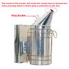 Beekeeping Stainless Steel Leather Smoker Anti-scalding Cover Bottom Manual Smoke Maker Drive Away Bees Hive Box Tool 1 Set
