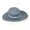 CHANEL Summer Hat Straw hat Straw Hat Bicolor hat straw blue/Black
