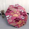Pink Paw Prints Automatic Umbrella, Foldable, 8-Rib Durability Design, Cute Animal Print for Everyday Use, Perfect Holiday Gif
