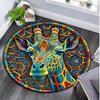 Animal Circular Rug - Office Decorative Carpet For Living Room Bedroom Door Mat Floor Rug Computer Chair Area Rug