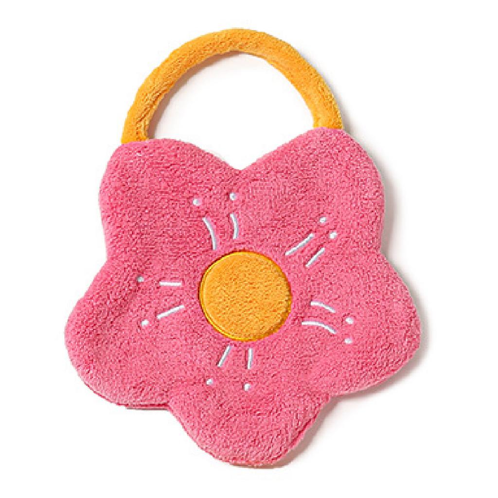 Towel Double Layer Coral Fleece Flower Shape Strong Absorption Ability Soft Hanging Hand Towel