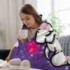 Bullterrier Surprise Pink Throw Blanket Soft Sherpa Fleece Warm Blanket for Winter