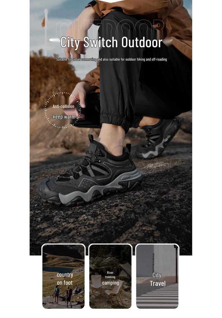 Men's Cross-Border Tactical Hiking Boots - Spring/Autumn Breathable, Wear-Resistant, Lightweight Casual Mountaineering Shoes